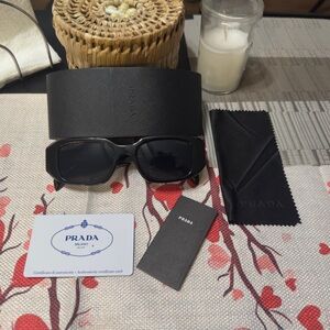 Prada Black Sunglasses with Accessories